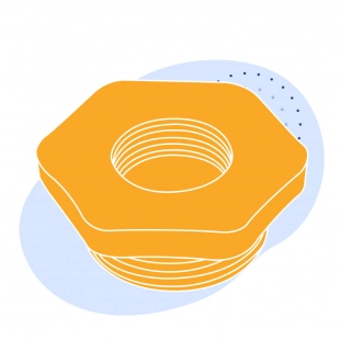 Футорка чугунная оцинкованная Ду 25x20 мм (1x3/4 дюйм) ГОСТ 8960-75
