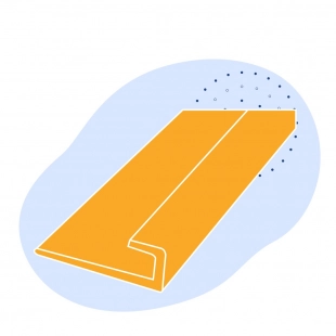 L-образный профиль стальной 63х40х5 мм СТ0 ГОСТ 8510-86