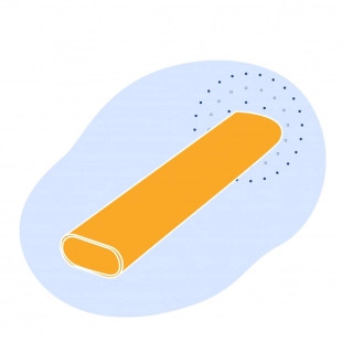 Труба стальная плоскоовальная 14х7х1.5 мм ст3 ГОСТ 8644-68