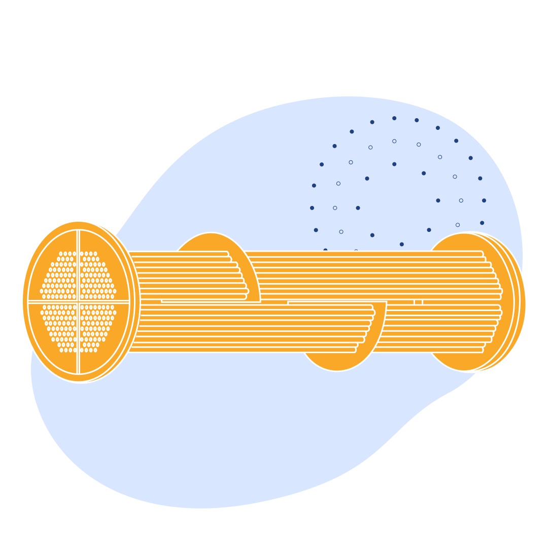 Трубная система подогревателя пароводяного 392 шт 2000 мм 3.38 Гкал/час 169 т/час 35.3 м2