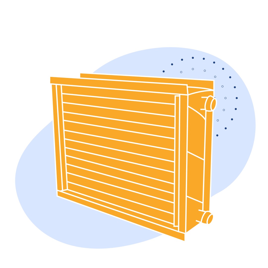 Калорифер водяной 103.5 кВт±8% 5000 м3/ч 22.5 м2±1.5%