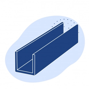 Алюминиевый швеллер 50x50x3x6000 мм АД31Т1 ГОСТ 8617-2018