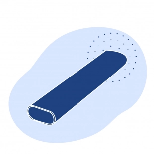 Труба стальная плоскоовальная 14х7х1.5 мм ст3 ГОСТ 8644-68