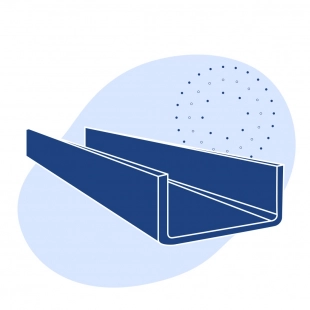 Швеллер стальной гнутый равнополочный 400х95х8 мм Ст3сп ГОСТ 8278-83