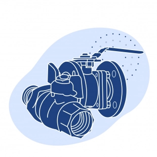 Титановый кран шаровой проходной под приварку ДУ 100 мм РУ 25 кгс/см2 ГОСТ 9702-87